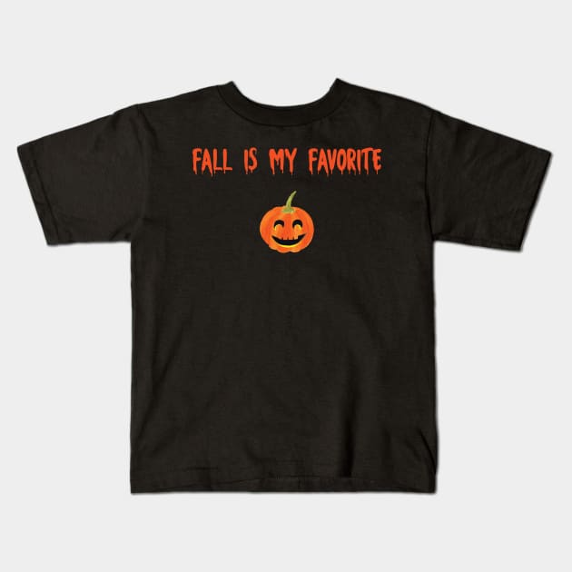 Fall is my favorite pumking Kids T-Shirt by Duodesign